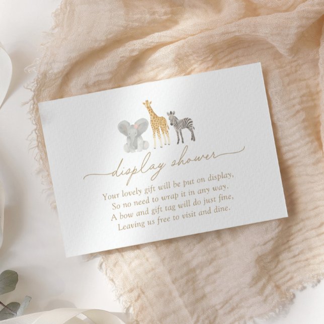 Girl Safari Animals Kinderdusche Begleitkarte (Von Creator hochgeladen)