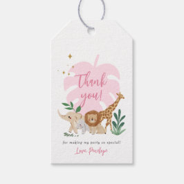 Girl Safari Geburtstagsparty Danke Ihnen Geschenkt Geschenkanhänger