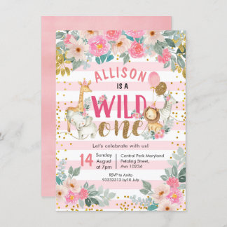 Girl-Safari-Wild Einladung zum Geburtstag