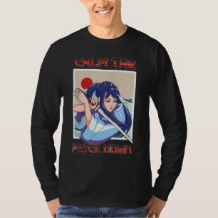 Girl Samurai Katana Warrior Fighter Japanische Fla T-Shirt