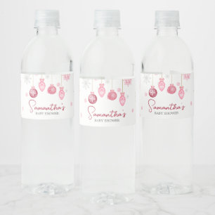 Girl Santa Baby Weihnachtsdusche Wasserflaschenetikett