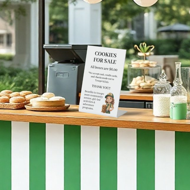 Girl Scout Booth Cookies for Sale Sockelschild (Von Creator hochgeladen)