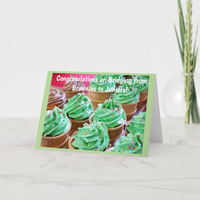 Girl Scout Bridging Karte (Vorderseite)