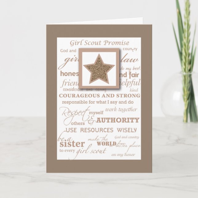 Girl Scout Bronze Award Herzlichen Glückwunsch zu  Karte (Vorderseite)