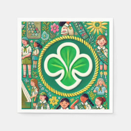 Girl Scout Ehrengratulation zum Award Star Car Serviette