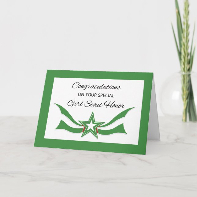 Girl Scout Ehrengratulation zum Award Star Karte (Vorderseite)