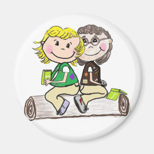 Girl Scout Junior Brownie Outdoor Magnet