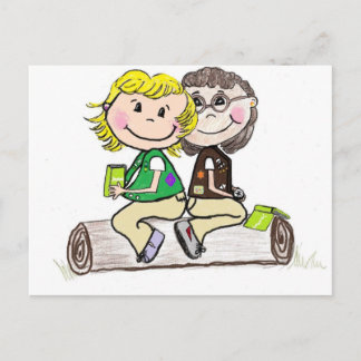 Girl Scout Junior Brownie Outdoor Postkarte
