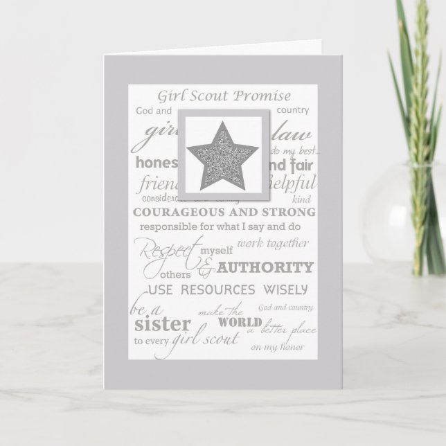 Girl Scout Silver Award Herzlichen Glückwunsch an  Karte (Vorderseite)