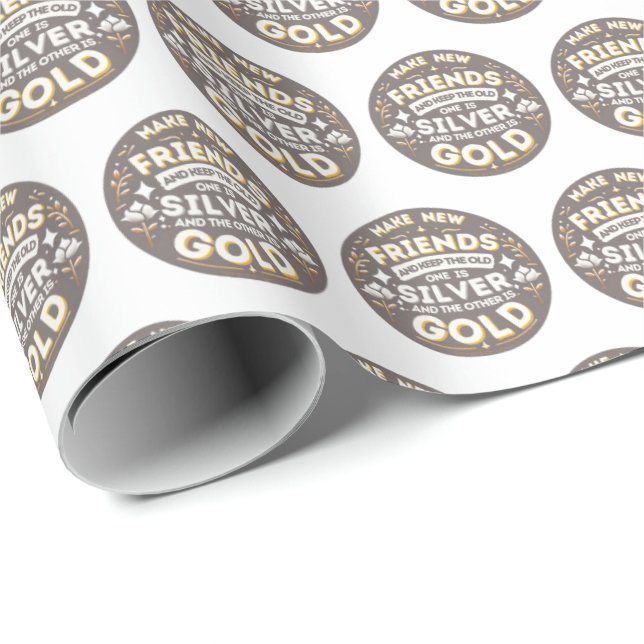 Girl Scouting Make New Friends Gift Wrap Geschenkpapier (Rolleneckpunkt)