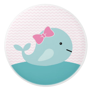 Girl Sea Life Whale Kinderzimmer Drawer Pull Knob Keramikknauf
