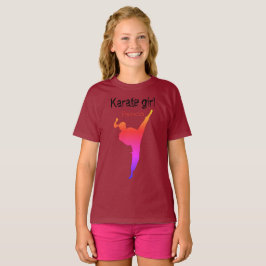 Girl Silhouette Modern Japan Martial Arts Karate T-Shirt