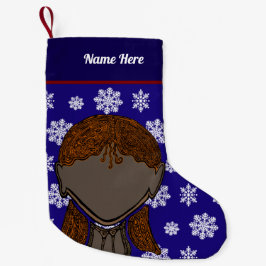 Girl Silhouette Xmas stocking. Kleiner Weihnachtsstrumpf