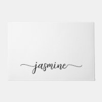 Girl Simple White Custom Monogram Name Script