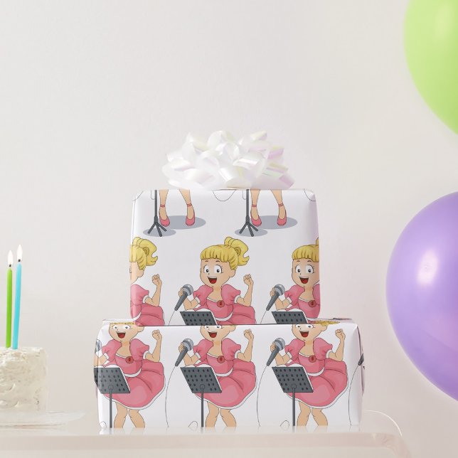 Girl Singing Geschenkpapier (Von Creator hochgeladen)