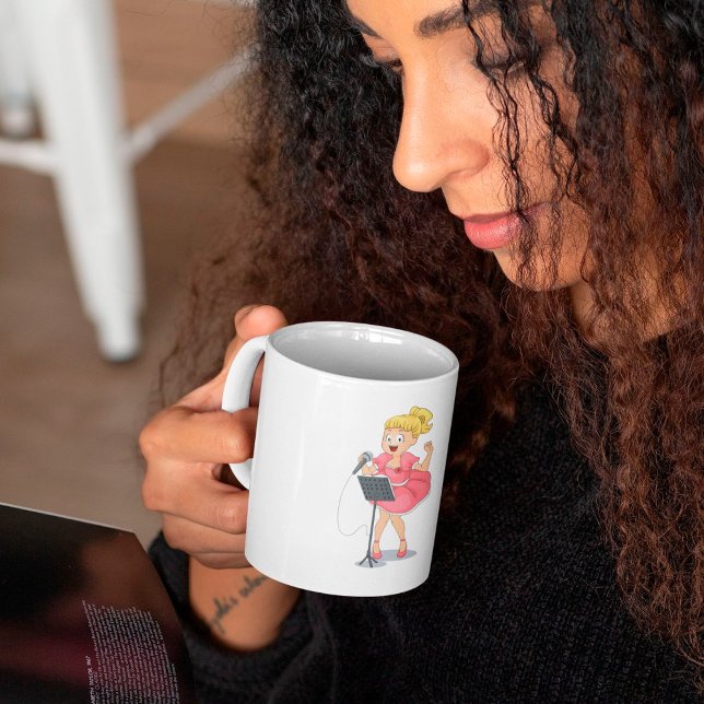 Girl Singing Kaffeetasse (Von Creator hochgeladen)
