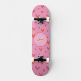 Girl Skateboard Monogramm und Name