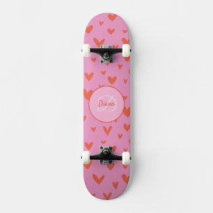 Girl Skateboard Monogramm und Name