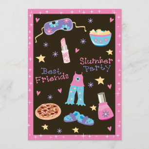 Girl-Slumber-Party Einladung