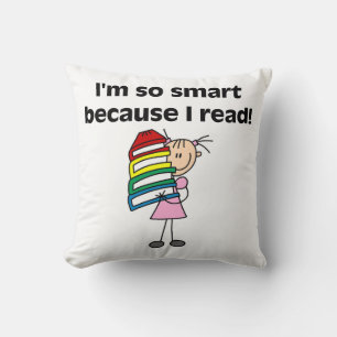 Girl Smart weil ich lese Kissen