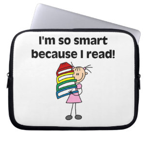 Girl Smart weil ich lese Laptopschutzhülle