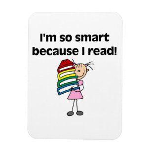 Girl Smart weil ich lese Magnet