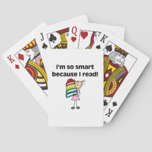 Girl Smart weil ich lese Spielkarten