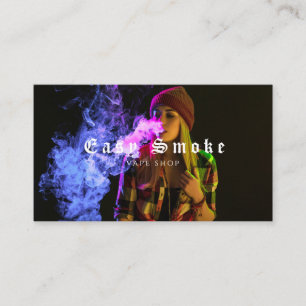 Girl Smoke Vape Shop Business Card Visitenkarte