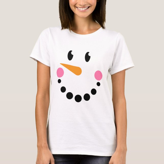 Girl Snowman T - Shirt (Design 1) (Vorderseite)