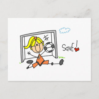 Girl Soccer Goal Keeper T - Shirt und Geschenke Postkarte