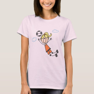Girl Soccer Jump Tshirts und Geschenke