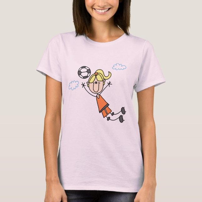 Girl Soccer Jump Tshirts und Geschenke (Vorderseite)