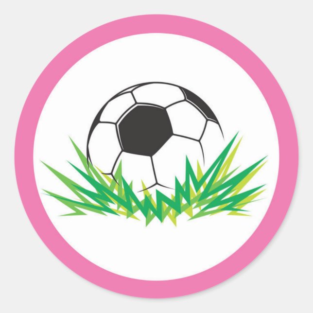 Girl Soccer Party Stickers (Vorderseite)