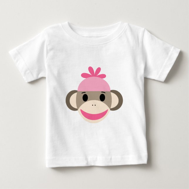 Girl-Socke-Affe Baby T-shirt (Vorderseite)