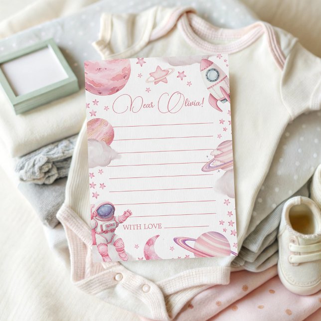 Girl Space Birthday Time Capsule Card Einladung (Von Creator hochgeladen)