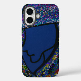 Girl Spotted Glitter Print Hair iPhone 16 Hülle