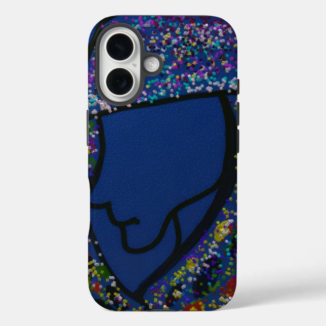 Girl Spotted Glitter Print Hair  Case-Mate iPhone Hülle (Rückseite)