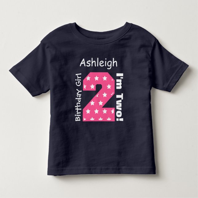 Girl STARS Individuelle Name V15 Kleinkind T-shirt (Vorderseite)