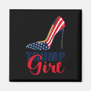Girl Stilettos High Heel American Flag Trump 2024 Magnet