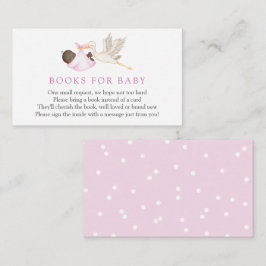 Girl Stork Books für Babysteckkarte Begleitkarte