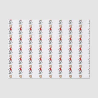 Girl Strichmännchen Soccer Red Uniform Tissue Pape Seidenpapier