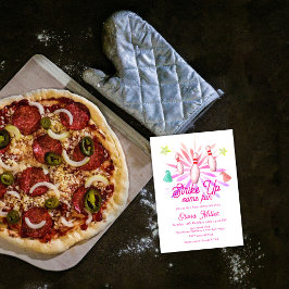 Girl Strike Up Some Fun Bowling Sport Baby Shower Einladung