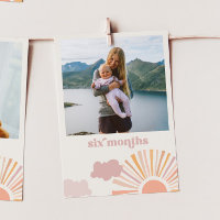 Girl Sun Monthly Banner Card - sechs Monate