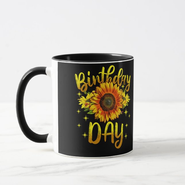 Girl Sunflower Birthday Party Family Matching Tasse (Links)