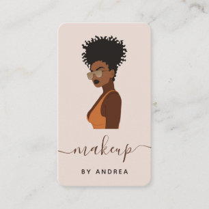 Girl Sunglasses Illustration Makeup Beauty Fashion Visitenkarte