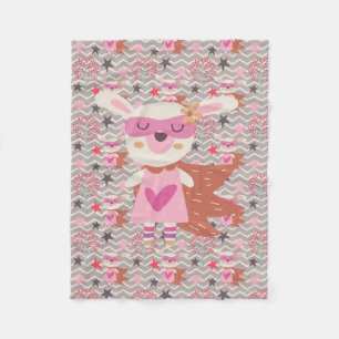 Girl Superhero Bunny Fleecedecke