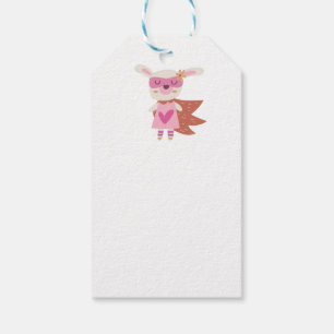 Girl Superhero Bunny Geschenkanhänger