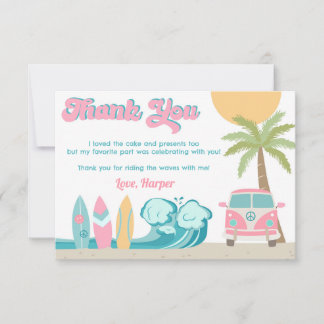 Girl Surf's up Surf Beach Geburtstag Danke Karten