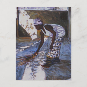 Girl Sweeping I 2002 Postkarte