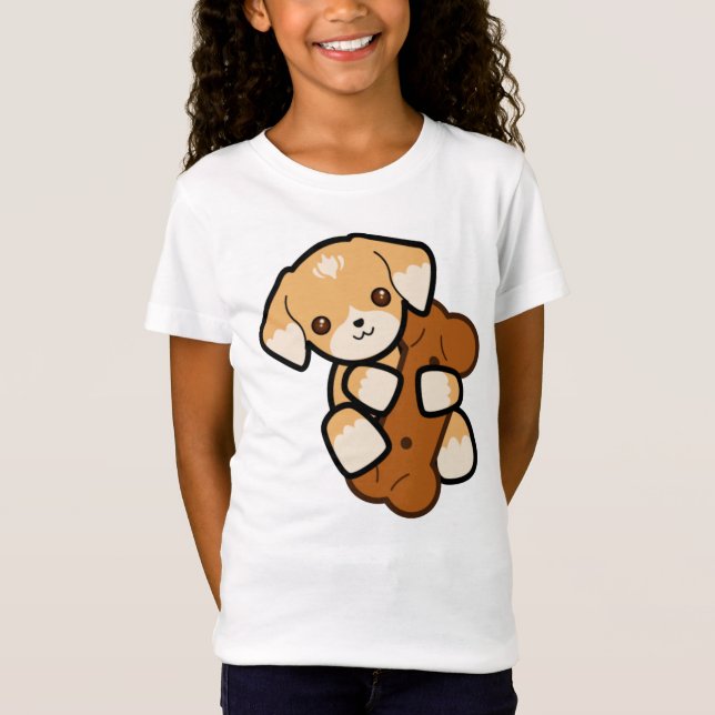 Girl T - Shirt Clothing Girls Shirt Hund (Vorderseite)
